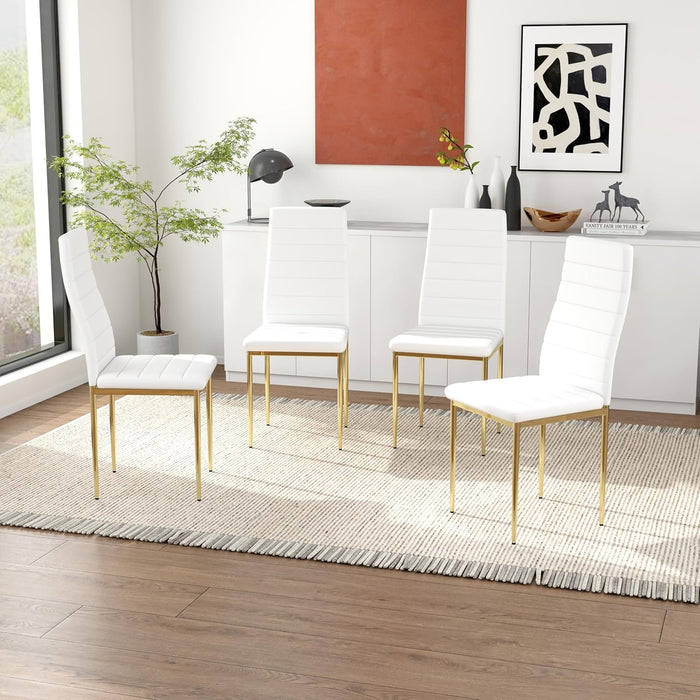 GOLDFAN Black/Gold Dining Chairs Set of 4,AWS-011-2/13-4.US