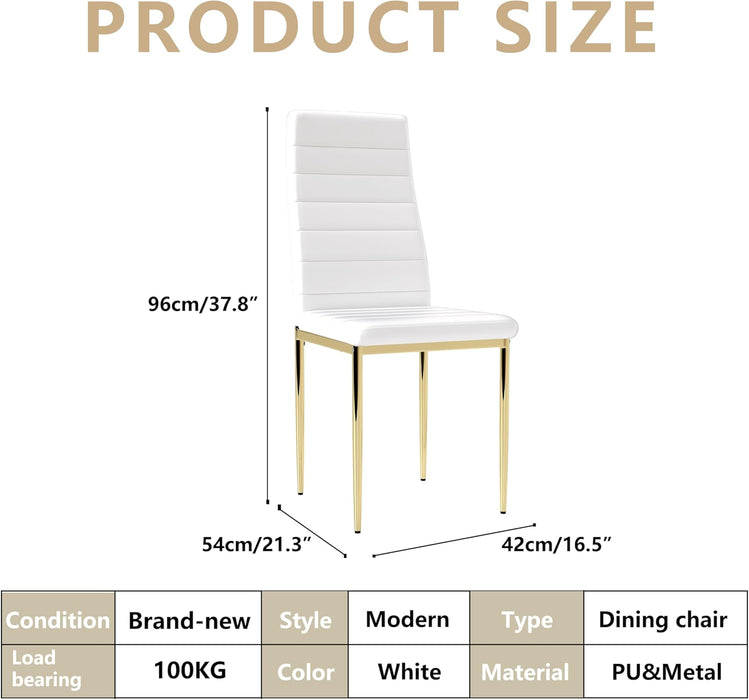 GOLDFAN Black/Gold Dining Chairs Set of 4,AWS-011-2/13-4.US
