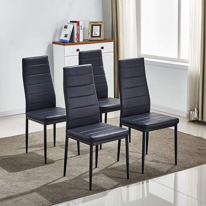 GOLDFAN Black/Gold Dining Chairs Set of 4,AWS-011-2/13-4.US