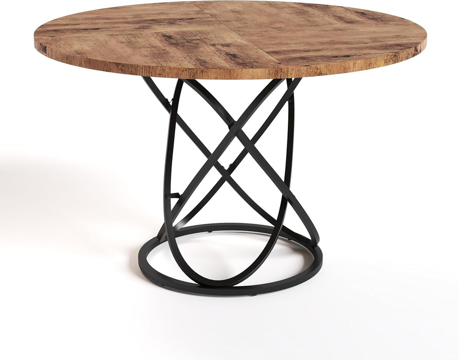 GOLDFAN 47 inch Modern Round Large Wood Dining Table for 4-6.AWS-205