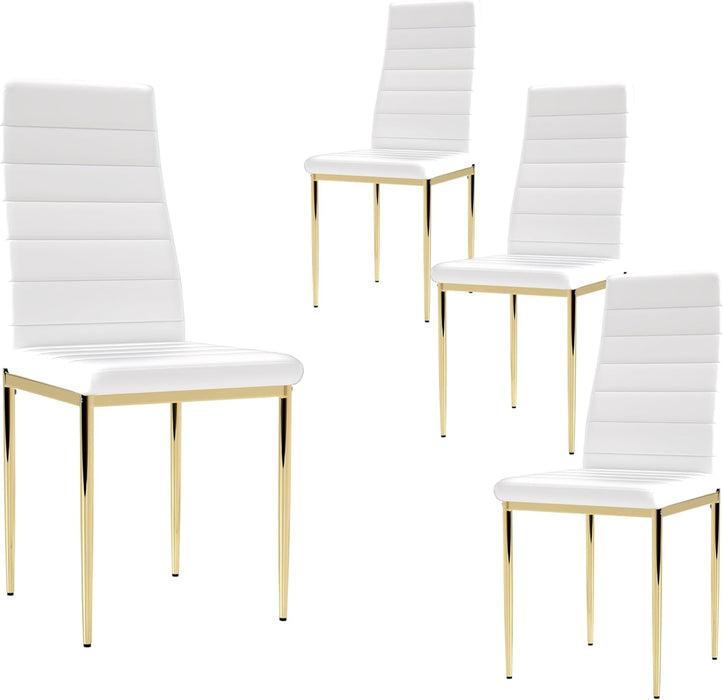 GOLDFAN Black/Gold Dining Chairs Set of 4，AWS-011-2/13-4.US