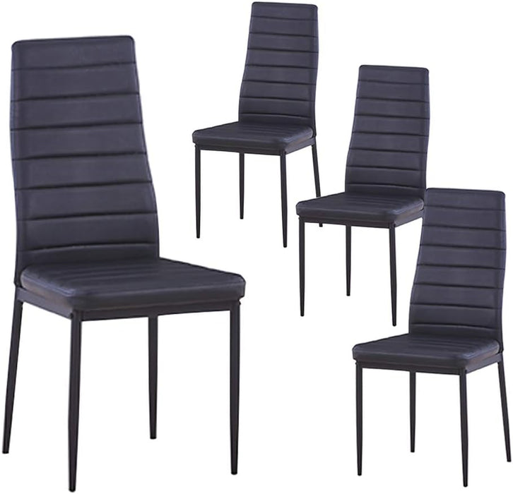 GOLDFAN Black/Gold Dining Chairs Set of 4，AWS-011-2/13-4.US