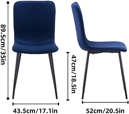 GOLDFAN Blue Velvet Dining Chairs Set of 4.AWS-148-2-4.UK.